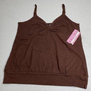 Energie Camisole Top Shirt Brown - New With Tag